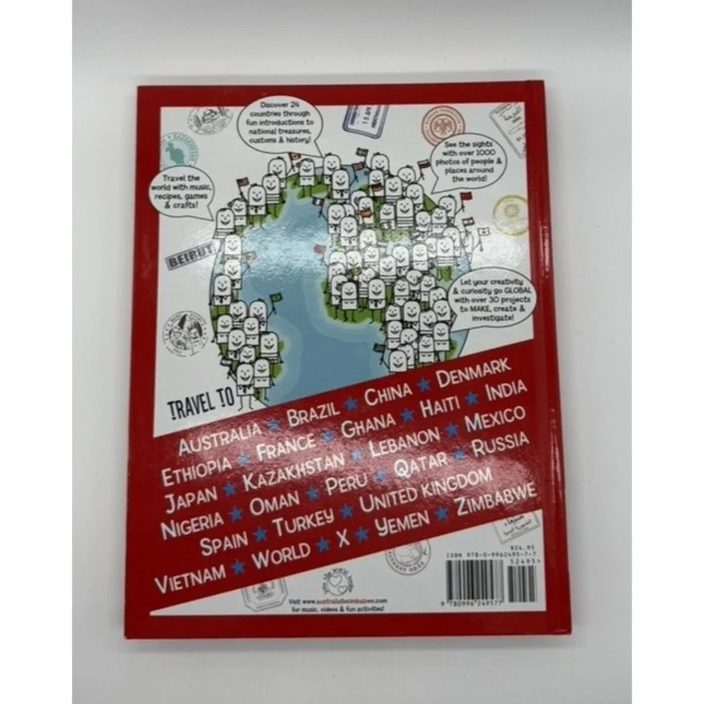 Australia to Zimbabwe Ruth Fitts Kids Geography Book Crafts Games Hardcover 24 N
